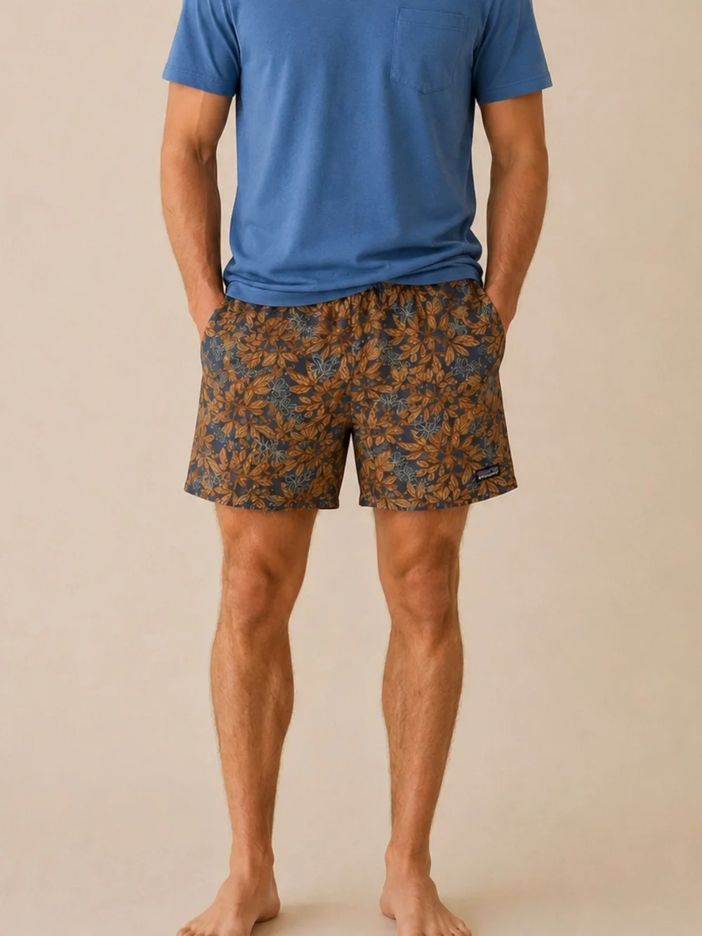 Patagonia XS‎ Board Short Mens Trunks Baggies Floral Swim Lined Drawstring Waist